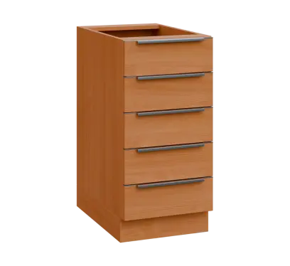 SIS - 4Z52 spodní skříňka, 5-zásuvková, 870x400x600, buk royal